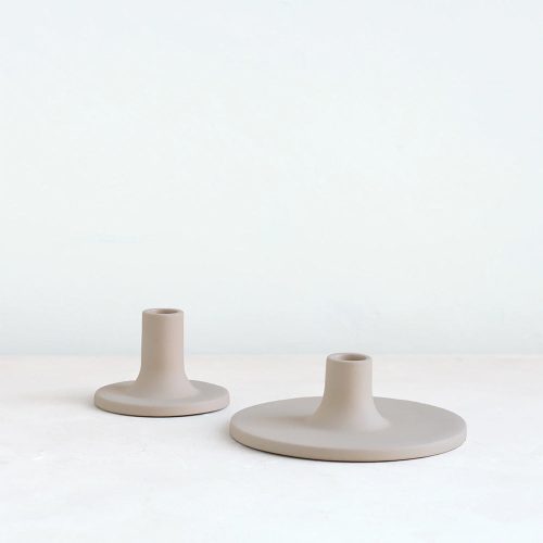 sand ceramic candle holders2