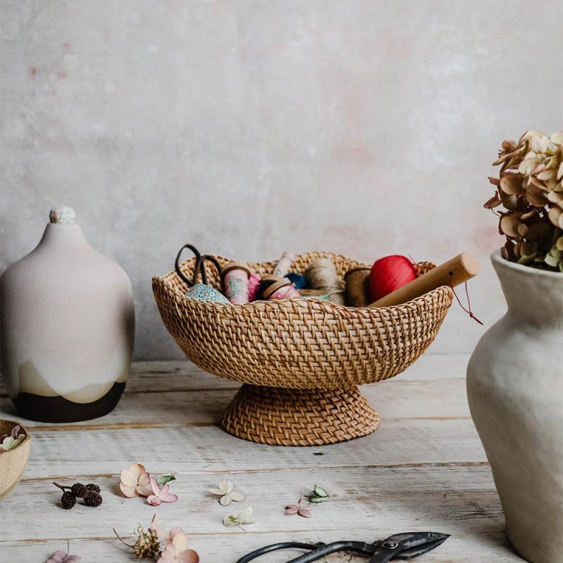 scalloped rattan bowl1