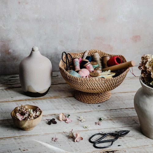 scalloped rattan bowl2