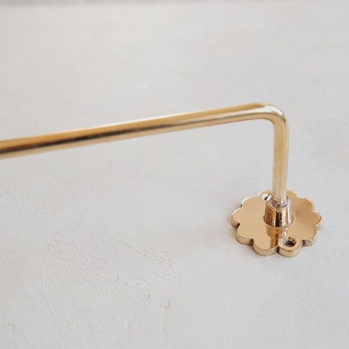 scalloped utility bar polished brass