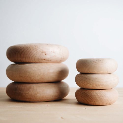 shallow wooden bowl