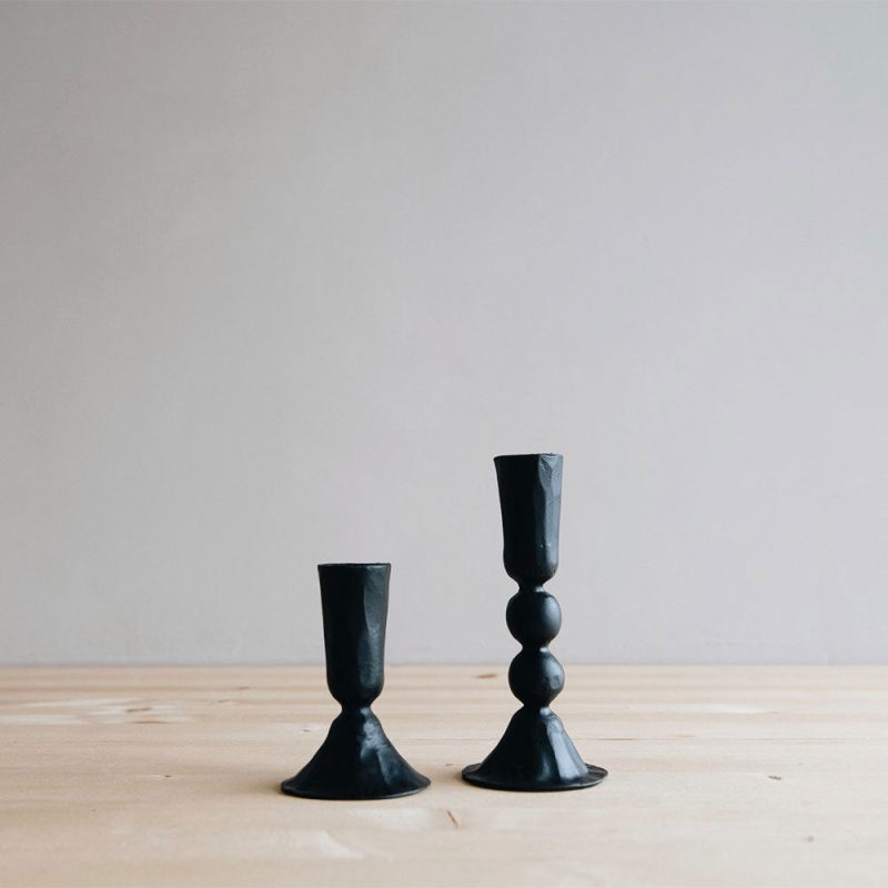 short iron candlestick set