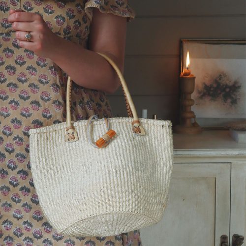 sisal shopper with closure