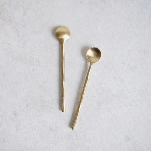 small brass stir spoons