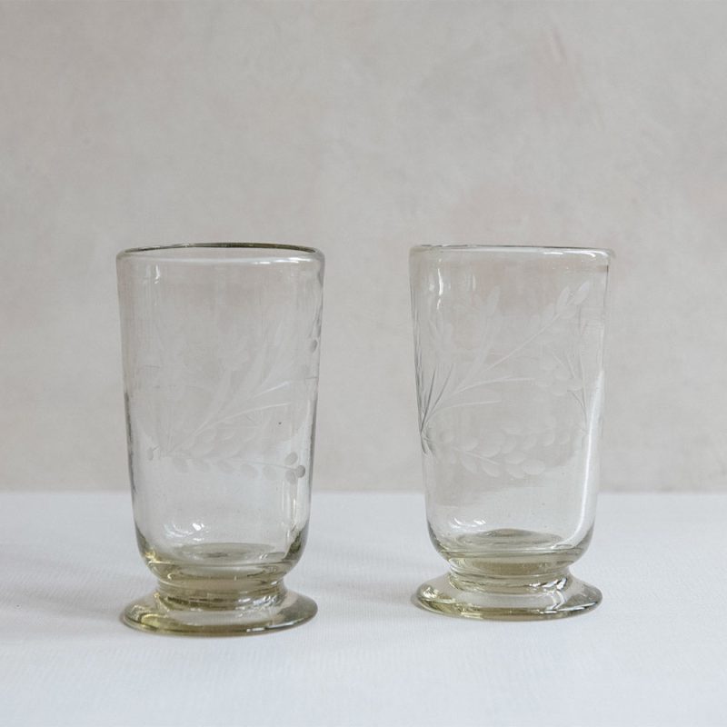 tall etched footed glassware10