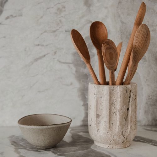 travertine utensil holder2