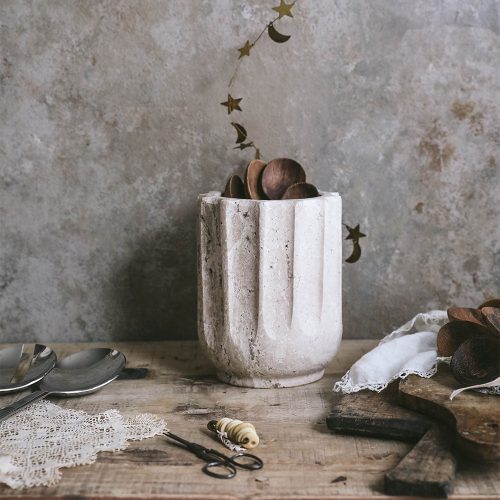 travertine utensil holder6