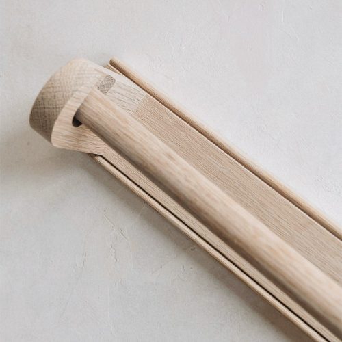 white oak paper towel holder