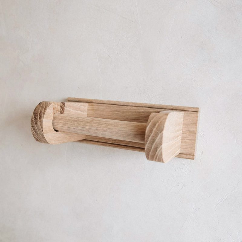 white oak toilet paper holder1