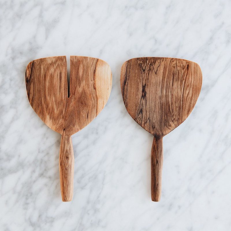 wide paddle salad servers