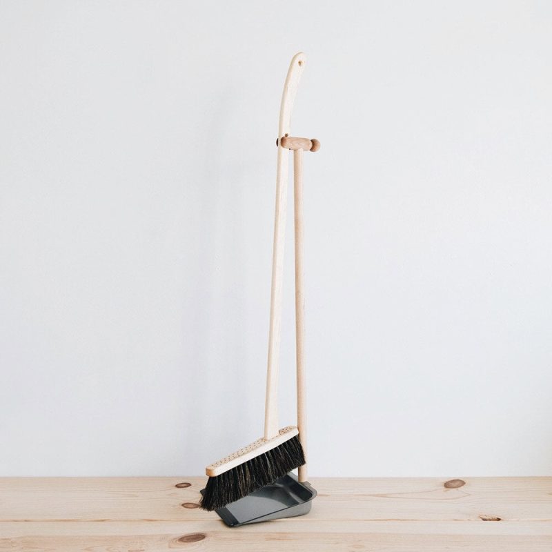 wood broom metal pan