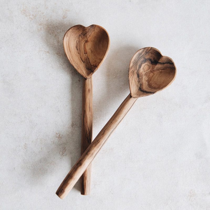 wooden heart spoon