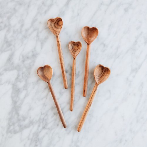 wooden heart spoon set1