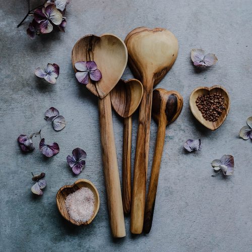 wooden heart spoons