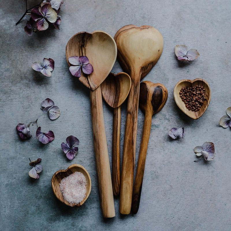 wooden heart spoons