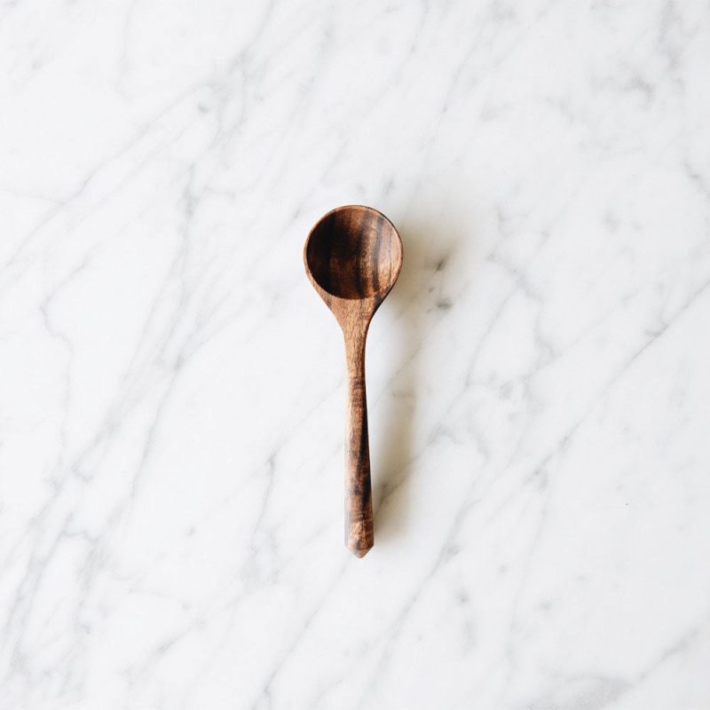 wooden scoop spoon