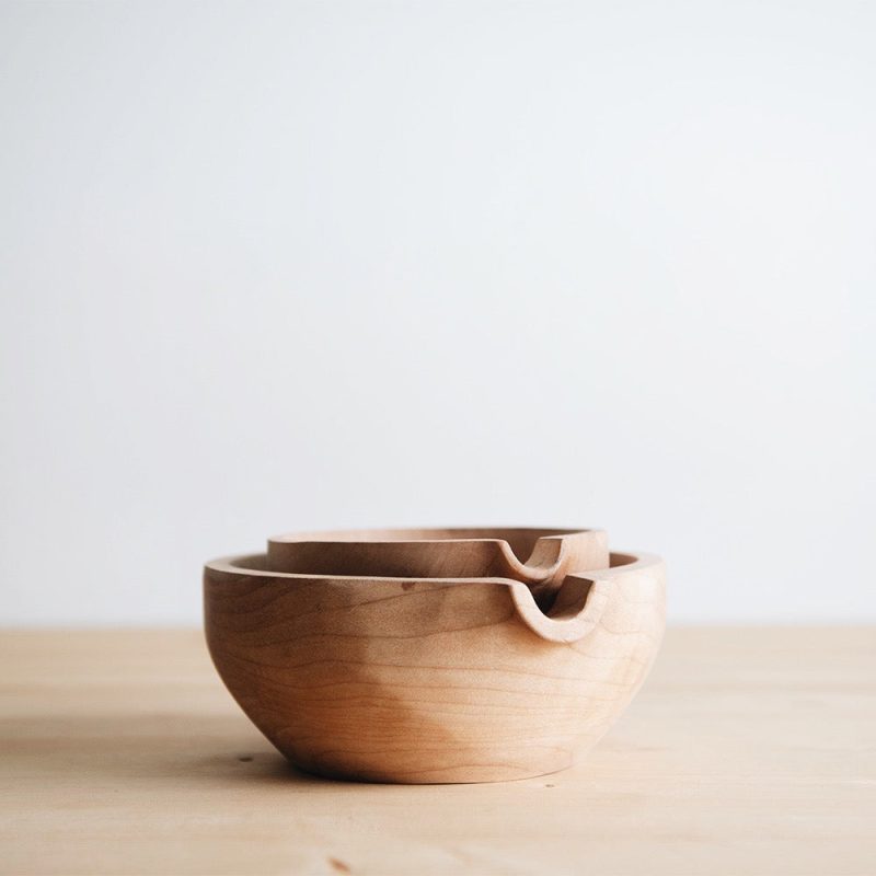 wooden spouted bowl