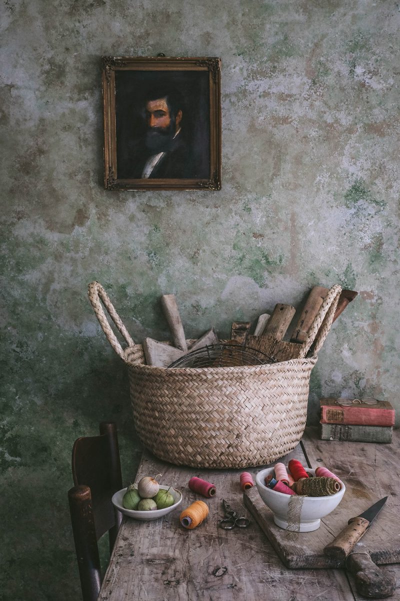 woven floor storage basket